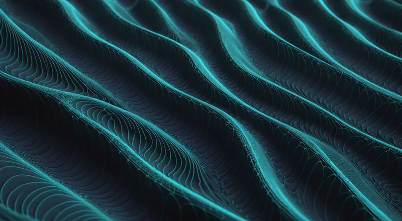 Abstract visualization of atomic potential energy surface